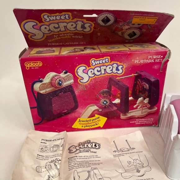 Vintage 1985 Sweet Secrets‎ Purse Playpark #4603 Galoob Incomplete With Box Read - Picture 2 of 16
